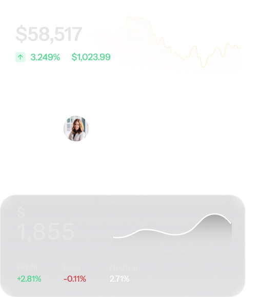 Handshake with financial growth graph and coins